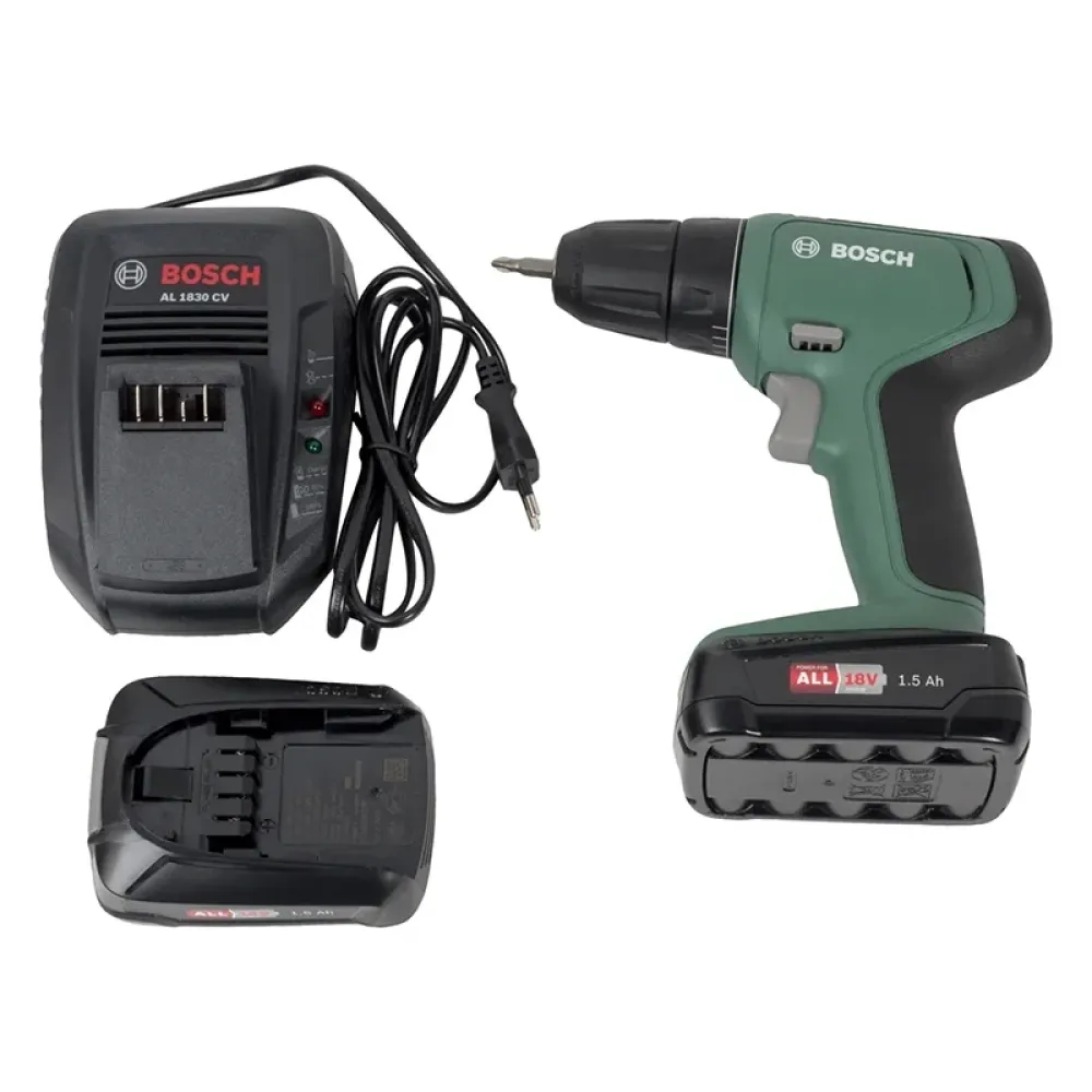 Bosch UniversalDrill 18 аккумуляторная дрель-шуруповерт (1 x 1.5 Ач, ЗУ) с кейсом, 06039C8004