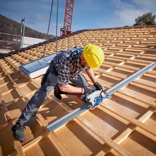 Bosch GKS 18V-68 GC Professional аккумуляторная циркулярная пила (2 x 8 Ач, ЗУ) с модулем Bluetooth, 06016B5101