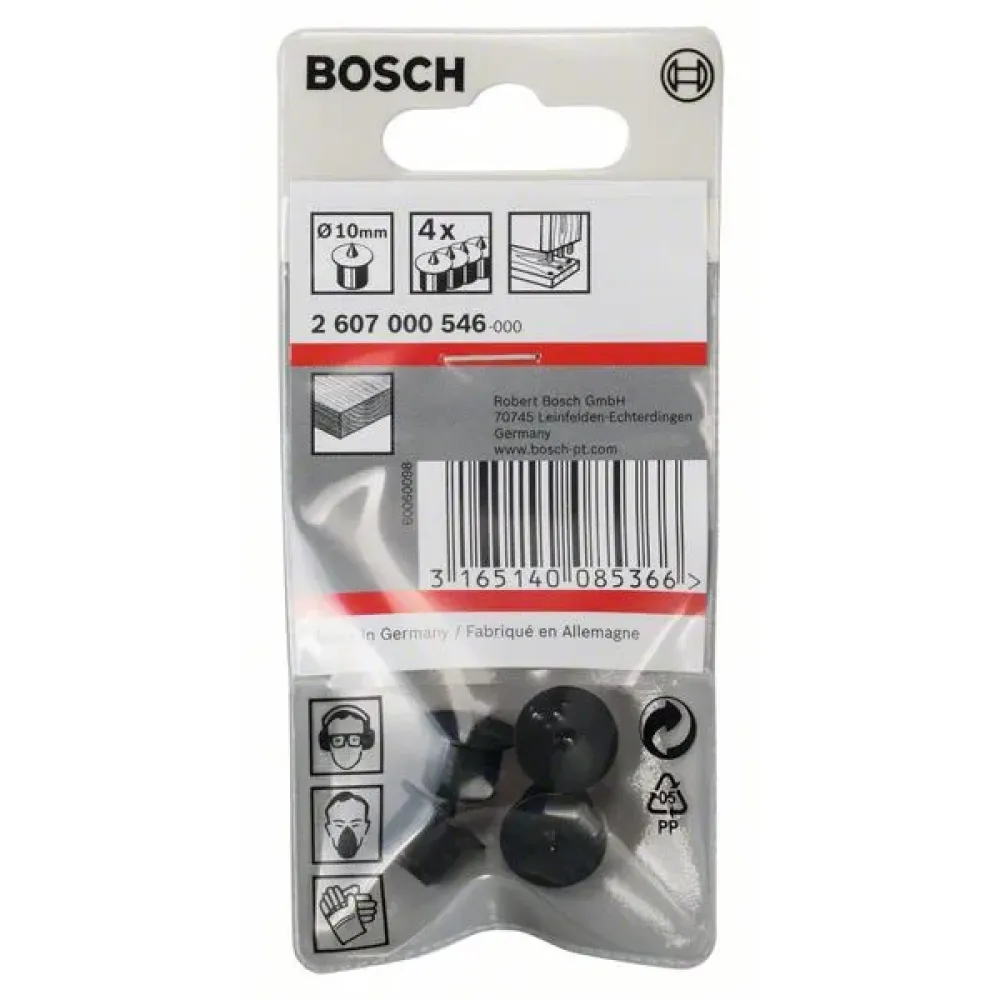 Bosch набор дюбельных вставок 10 мм (4 предмета), 2607000546