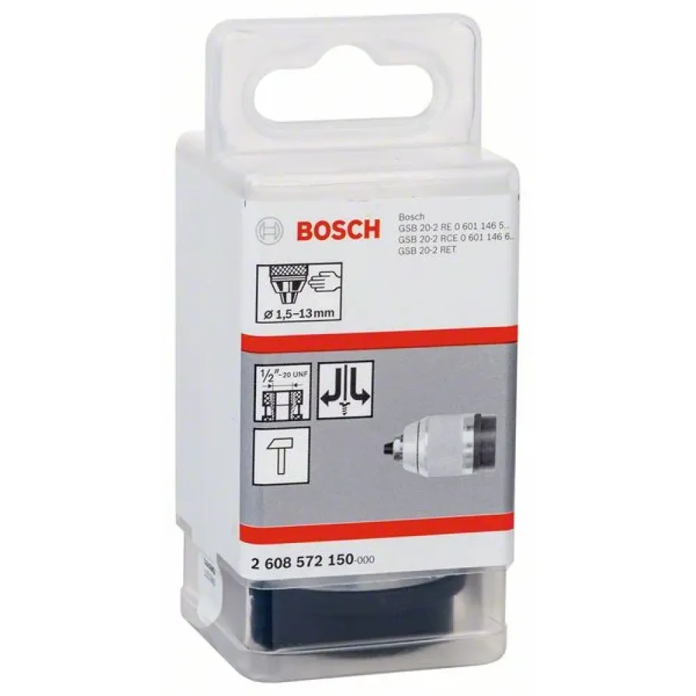 Bosch Bosch System Chucks быстрозажимной патрон 1.5-13 мм, 1/2 дюйма - 20, 2608572150
