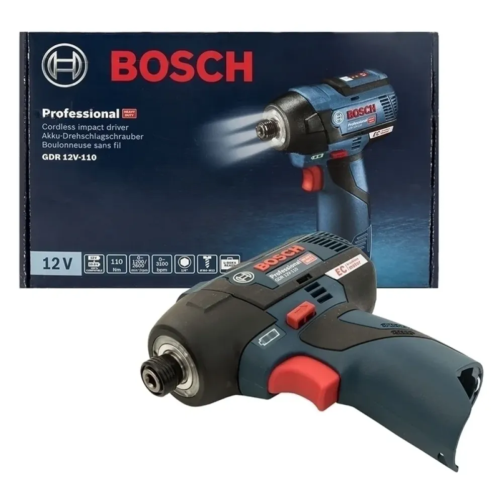 Bosch GDR 12V-110 Professional Solo винтоверт аккумуляторный (без АКБ и ЗУ), 06019E0002