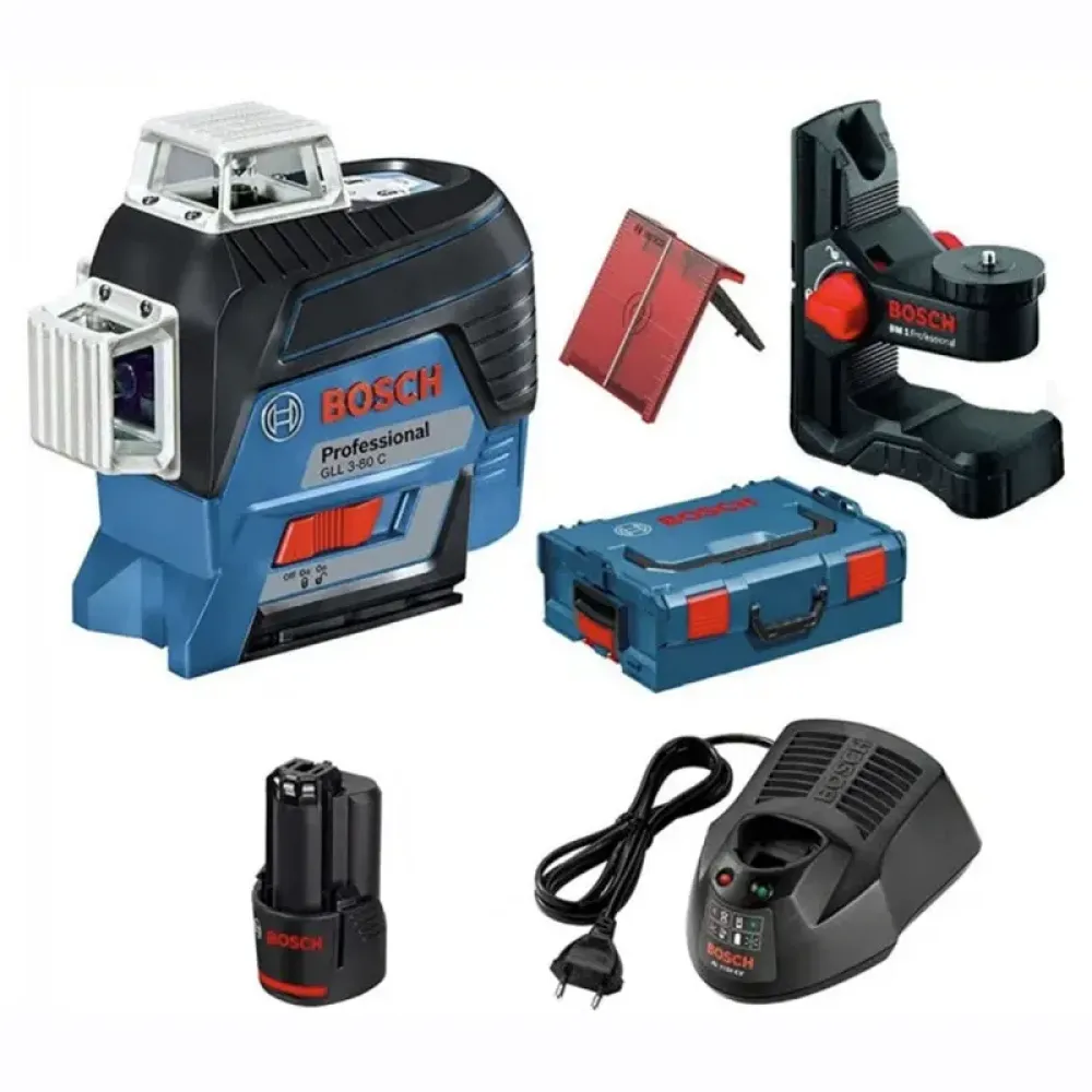 Bosch GLL 3-80 C Professional лазерный уровень в кейсе, 0601063R02