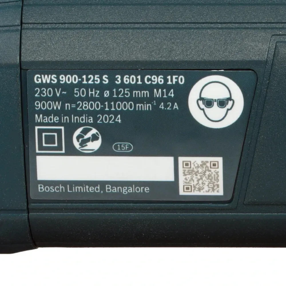 Bosch GWS 900-125 S машина шлифовальная угловая (+переходник) 06013961F0