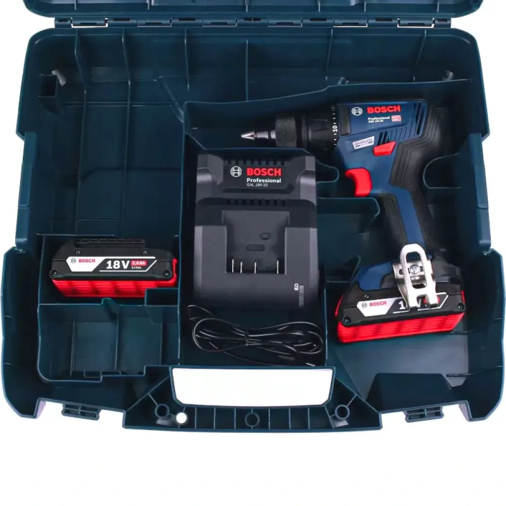 Bosch GSR 18V-50 Professional аккумуляторная дрель-шуруповерт (2 x 2 Ач, ЗУ), 06019H5000