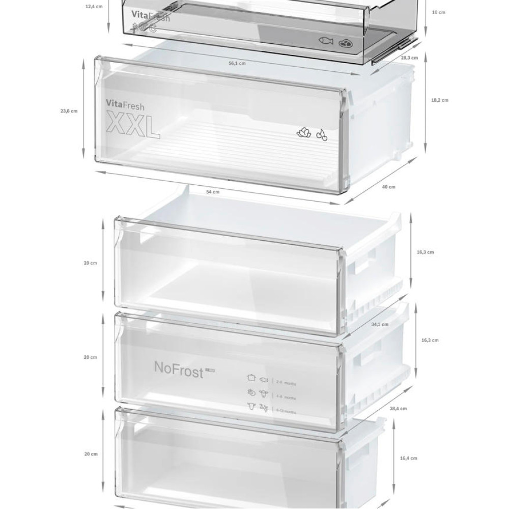 Двухкамерный холодильник Bosch KGN497WDF