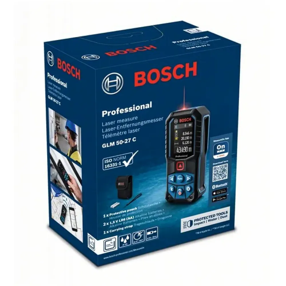 Bosch GLM 50-27 CG Professional лазерный дальномер (1 x 1 Ач, ЗУ), 0601072U01