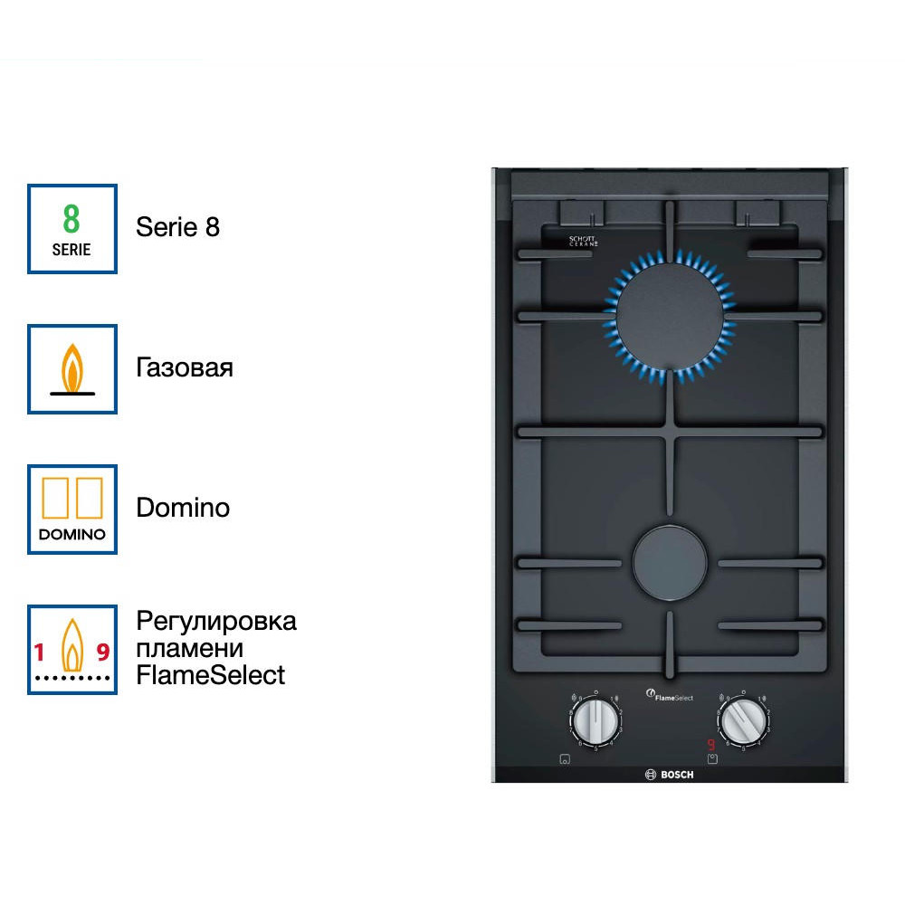 Газовая варочная панель Bosch PRB3A6D70M