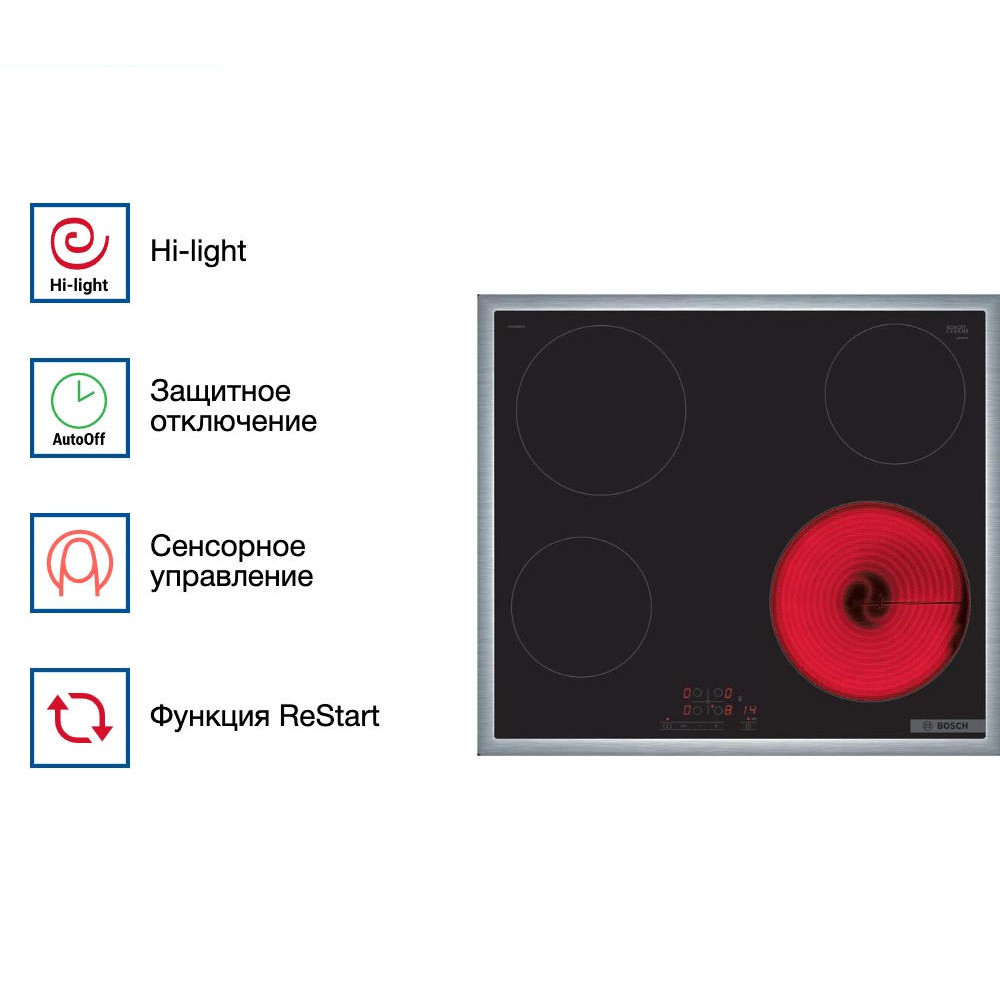 Электрическая варочная панель Bosch PKE 645 BB2E