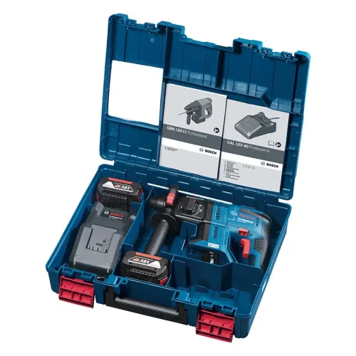Bosch GBH 180-LI Professional аккумуляторный перфоратор SDS-plus (2 x 4 Ач, ЗУ), 0611911121