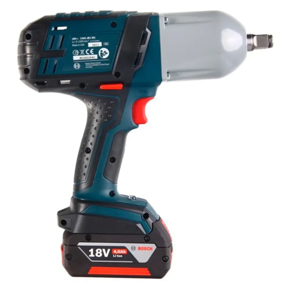 Bosch GDS 18 V-LI HT Professional аккумуляторный гайковёрт (2 x 4 Ач, ЗУ), 06019B130A