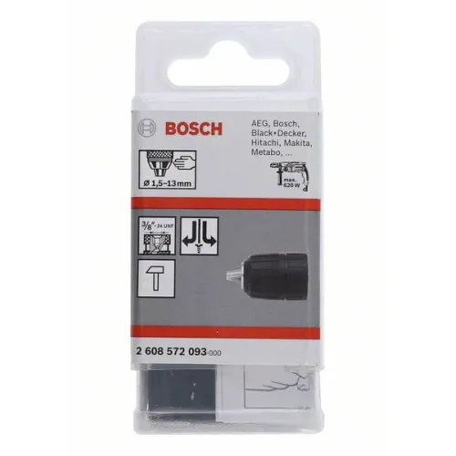 Bosch Keyless Chuck быстрозажимной сверлильный патрон 1.5-13 мм, 3/8 дюйма - 24 с П/Л вращением, 2608572093