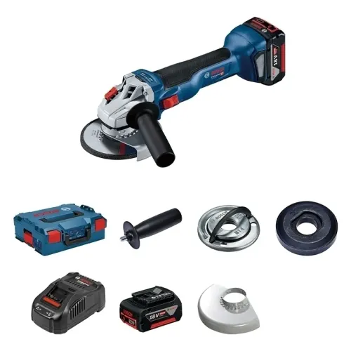 Bosch GWS 18V-10 Professional аккумуляторная угловая шлифмашина (2 x 5 Ач, ЗУ), 06019J4004