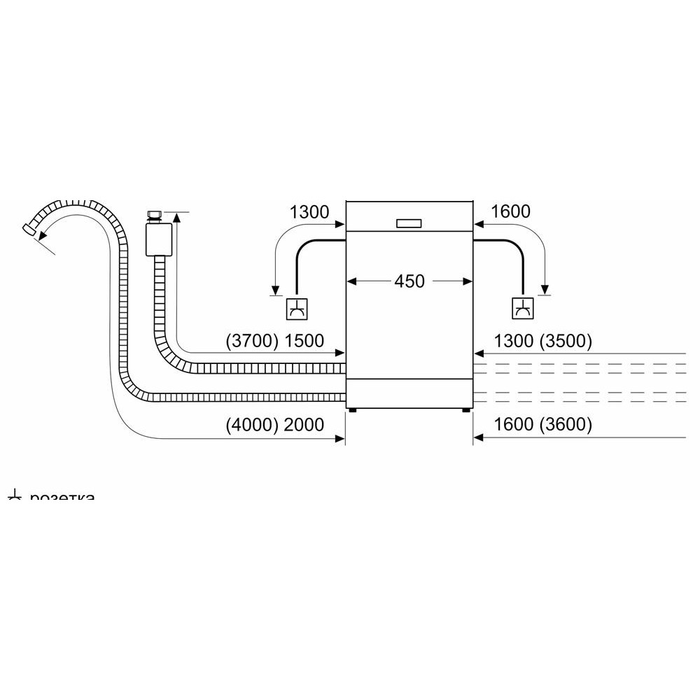 Встраиваемая посудомоечная машина Bosch SRV2HKX1DR