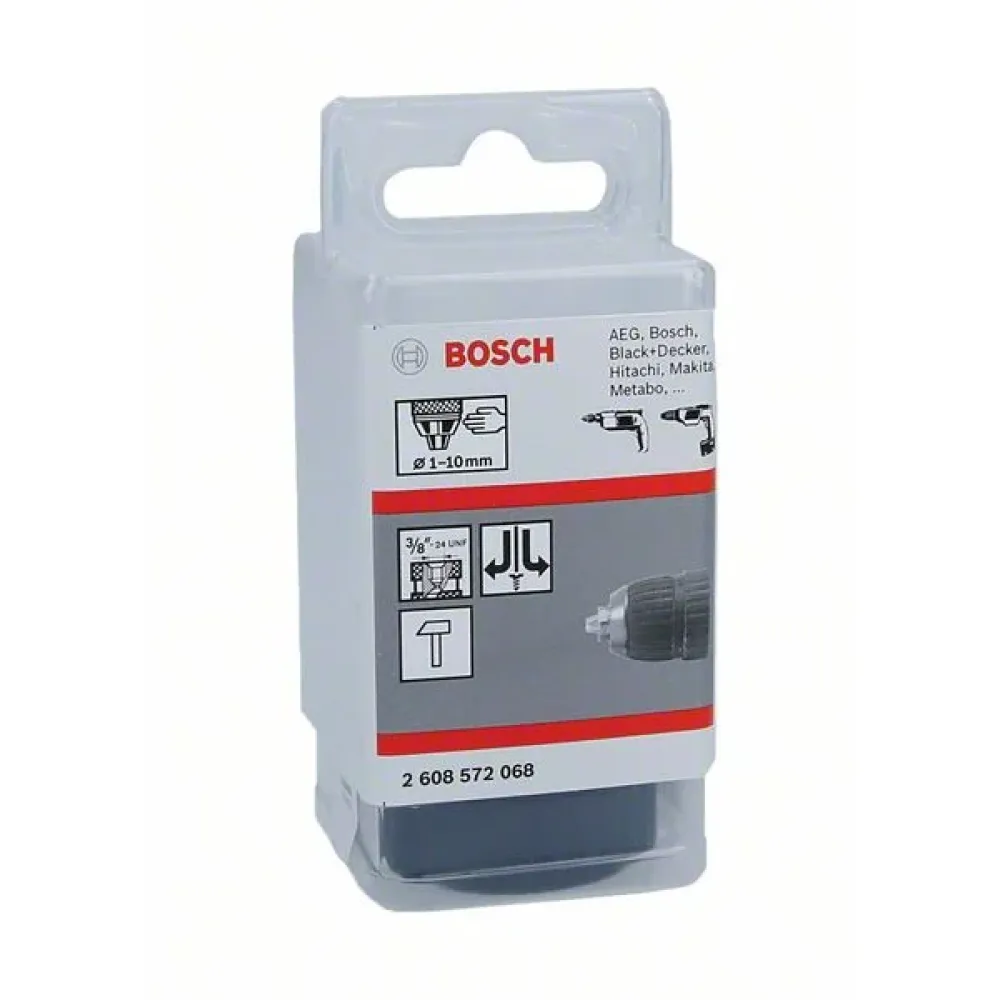 Bosch Keyless Chuck быстрозажимный сверлильный патрон 1.0-10 мм, 3/8 дюйма - 24 с П/Л вращением, 2608572068
