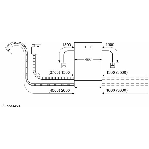 Посудомоечная машина Bosch SRS2HKW1DR