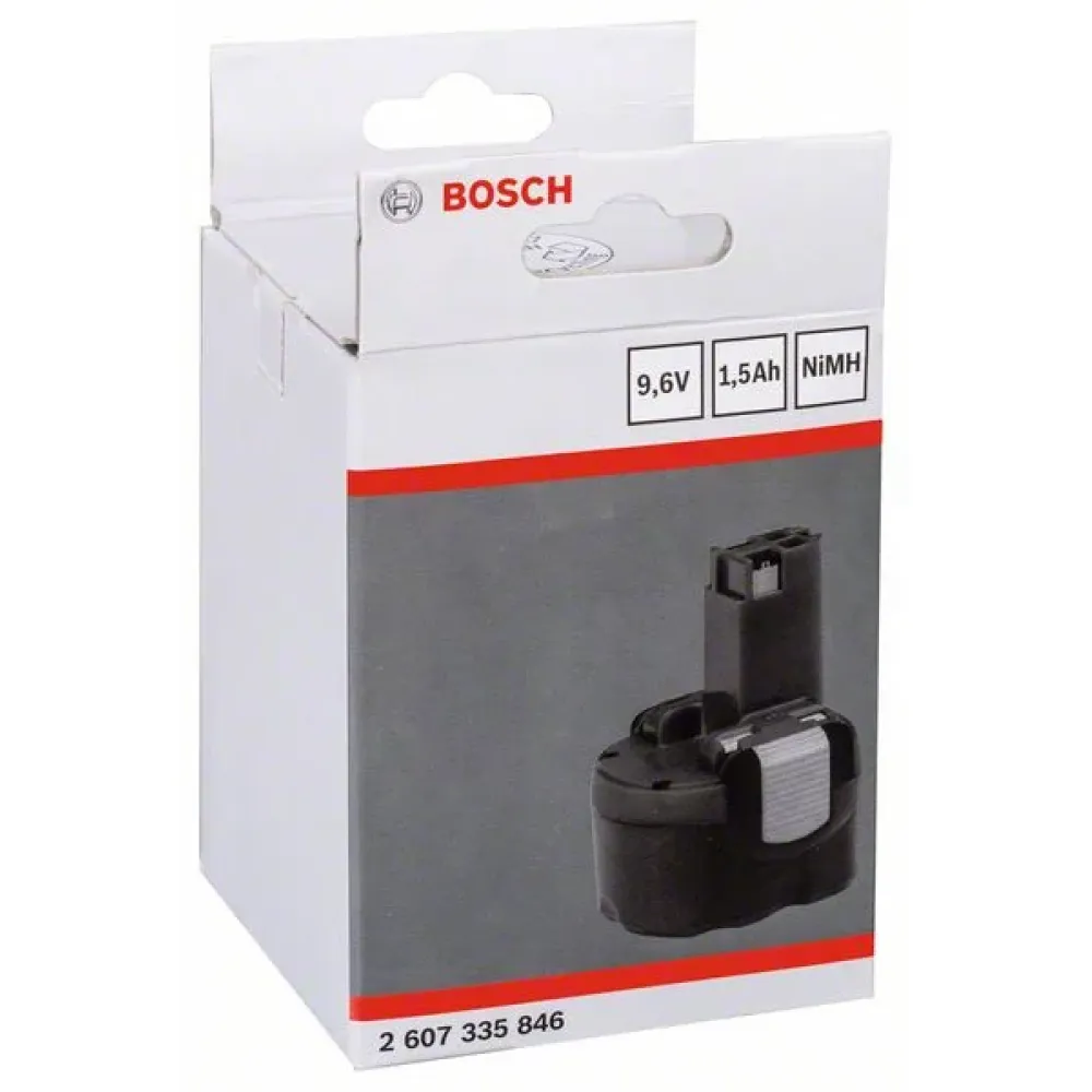 Bosch NiMH 9.6V LD аккумулятор 1.5 Ач, 2607335846