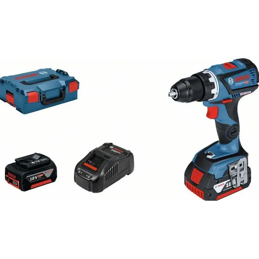 Bosch GSR 18V-60 C Professional аккумуляторный шуруповерт (2 x 5 Ач, ЗУ), 06019G1100