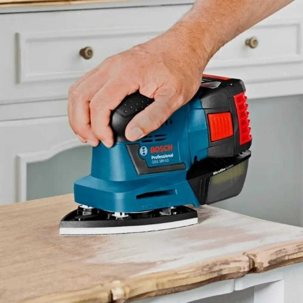 Bosch GSS 18V-10 Professional Solo аккумуляторная вибрационная шлифмашина (без АКБ и ЗУ), 06019D0200