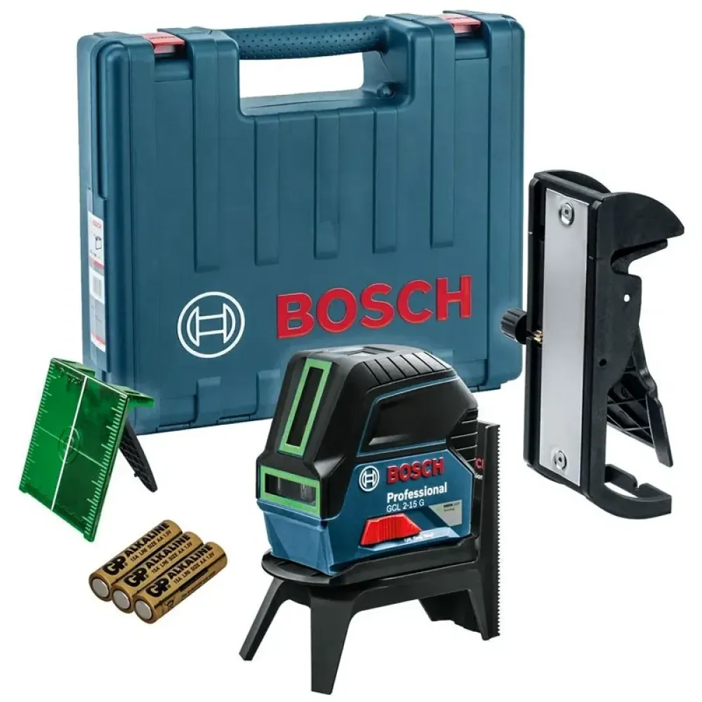 Bosch GCL 2-15G лазерный нивелир с держателями RM1 и BM3 0601066J00